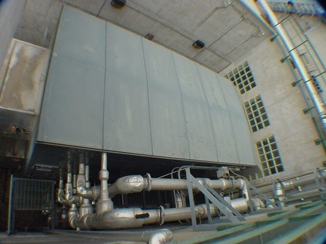 400-ton cooling tower installed in concrete equipment pit at telecom data center facility