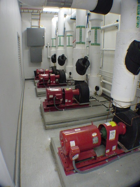 Chilled water pump at a Sprint telecom facility in Texas, Dave Hartzell's work before Hartzell's Heat & Air