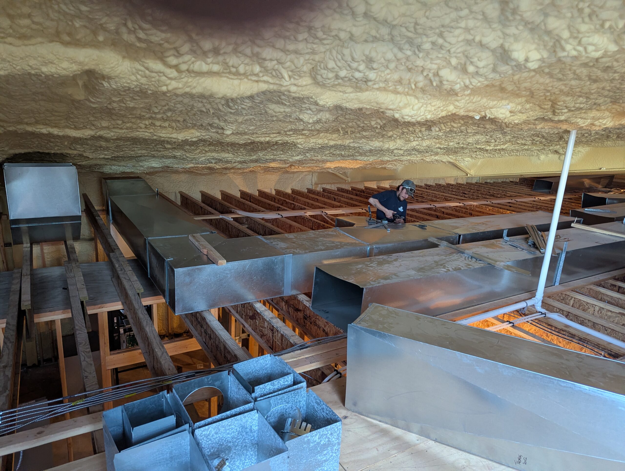 Square duct rough-in HVAC installation — Hartzell's Heat & Air