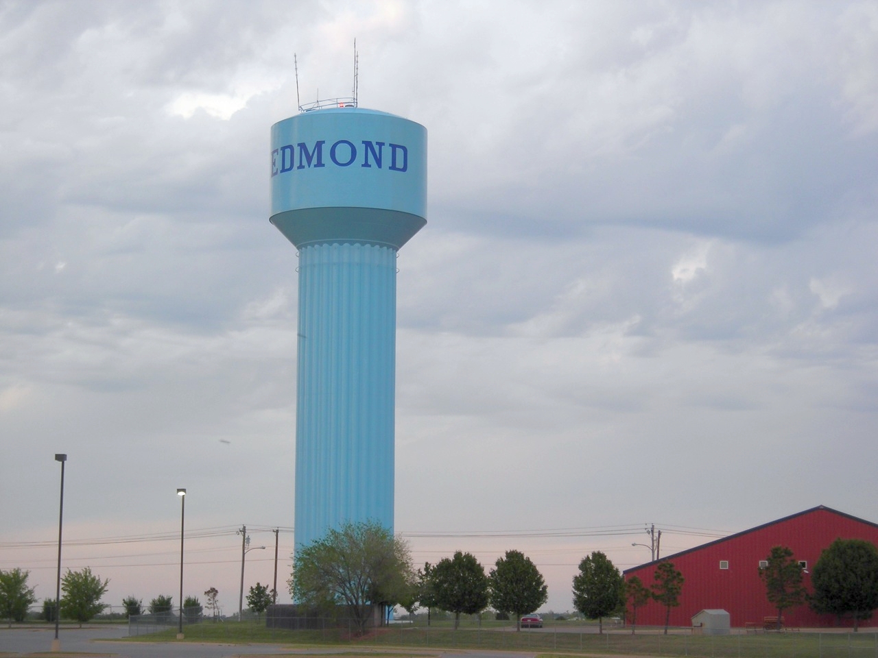 Edmond Oklahoma water tower — landmark in this Oklahoma County city