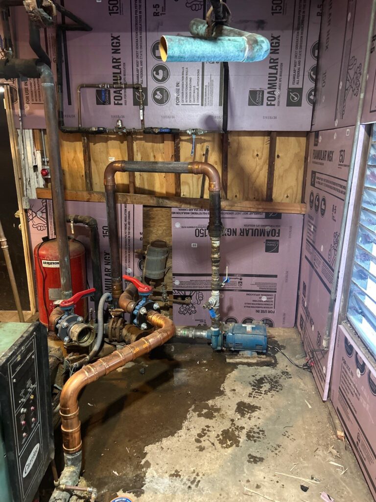 Geothermal loop piping and manifold installation in Oklahoma