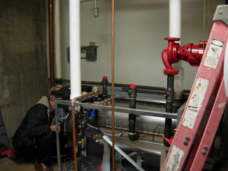 New condensing boiler going in at a Watonga commercial property