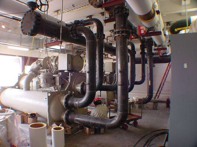 Chiller system and piping at a Sprint telecom facility in Texas, Dave Hartzell's work before Hartzell's Heat & Air