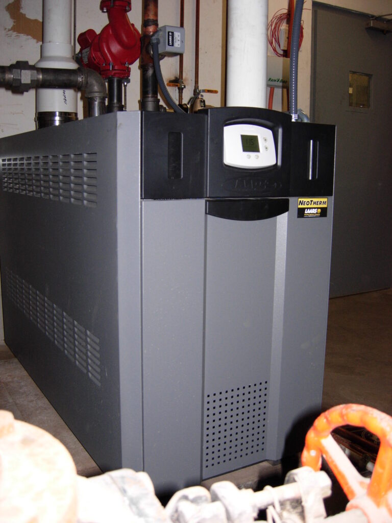 Completed Laars NeoTherm high-efficiency commercial boiler installation in Watonga, Oklahoma — Hartzell's Heat & Air