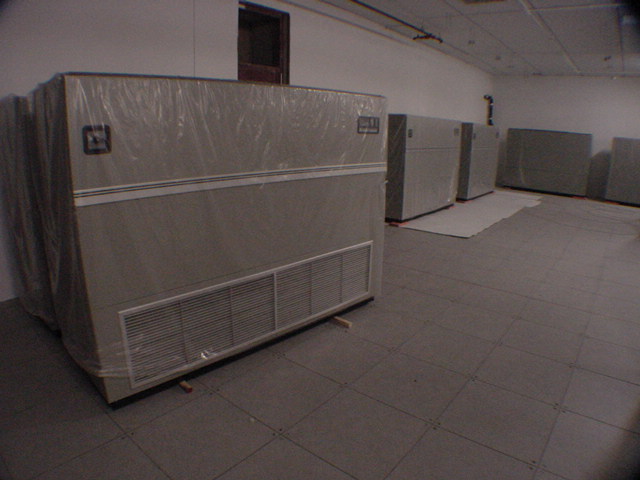 Liebert precision cooling units in a Sprint data room in Texas, Dave Hartzell's work in the early 2000s