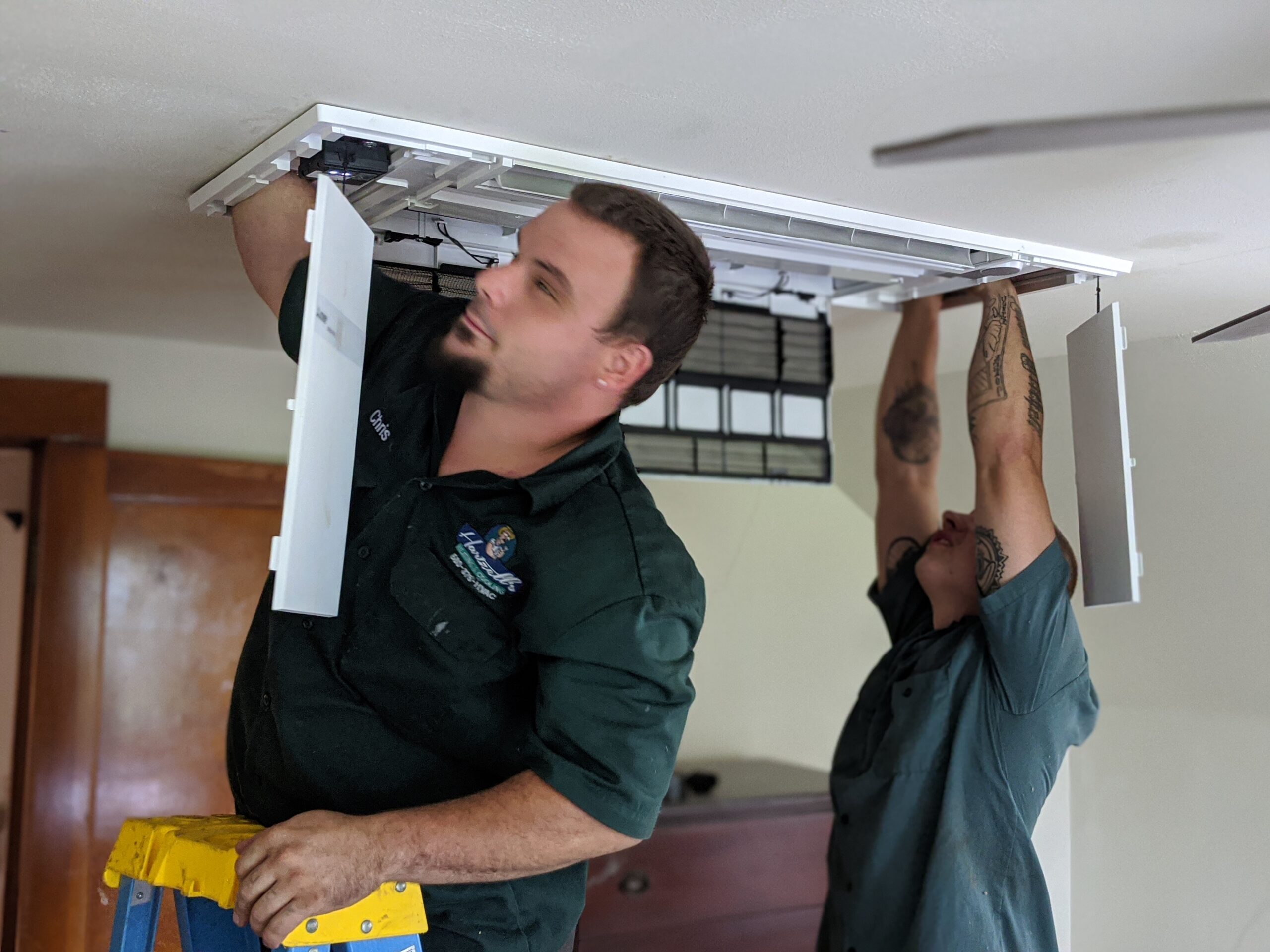 Multi-zone mini-split system outdoor condenser installation in Oklahoma