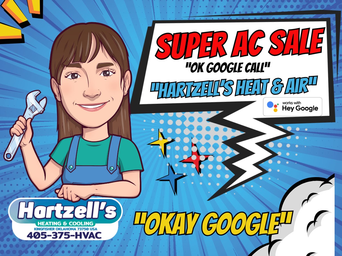 Shelby showing off Hartzell's Super AC Sale — ductless mini-split deals in Oklahoma