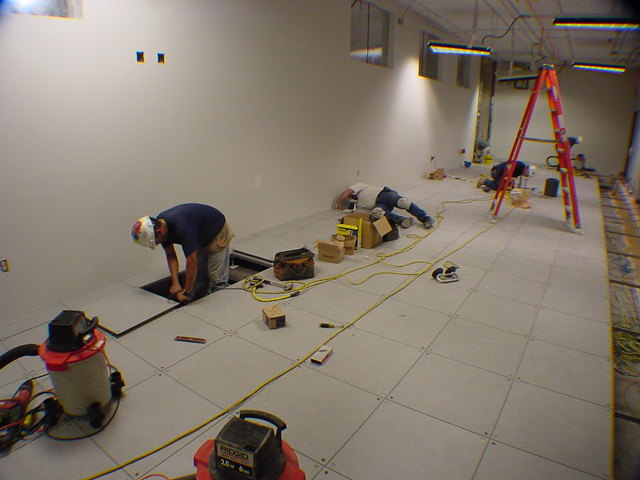Raised floor cooling work at a Sprint telecom facility in Texas, from Dave Hartzell's Sprint years in the early 2000s