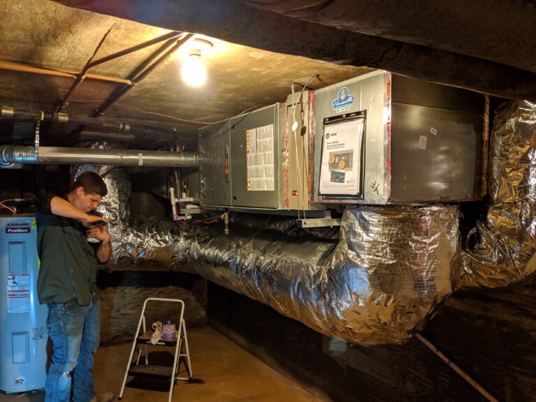 Trane furnace installation in Oklahoma