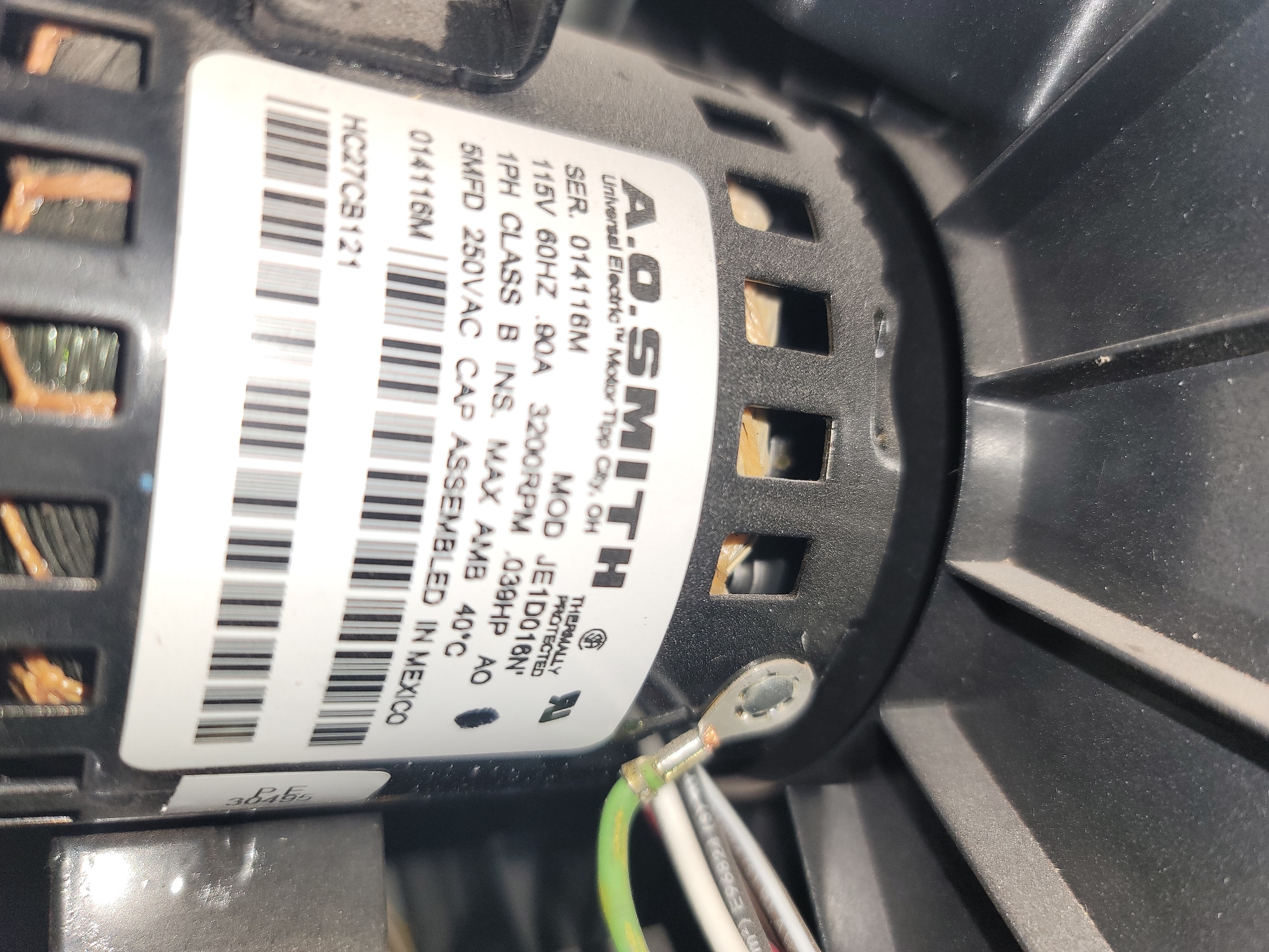 AprilAire whole-home humidifier installed on HVAC air handler