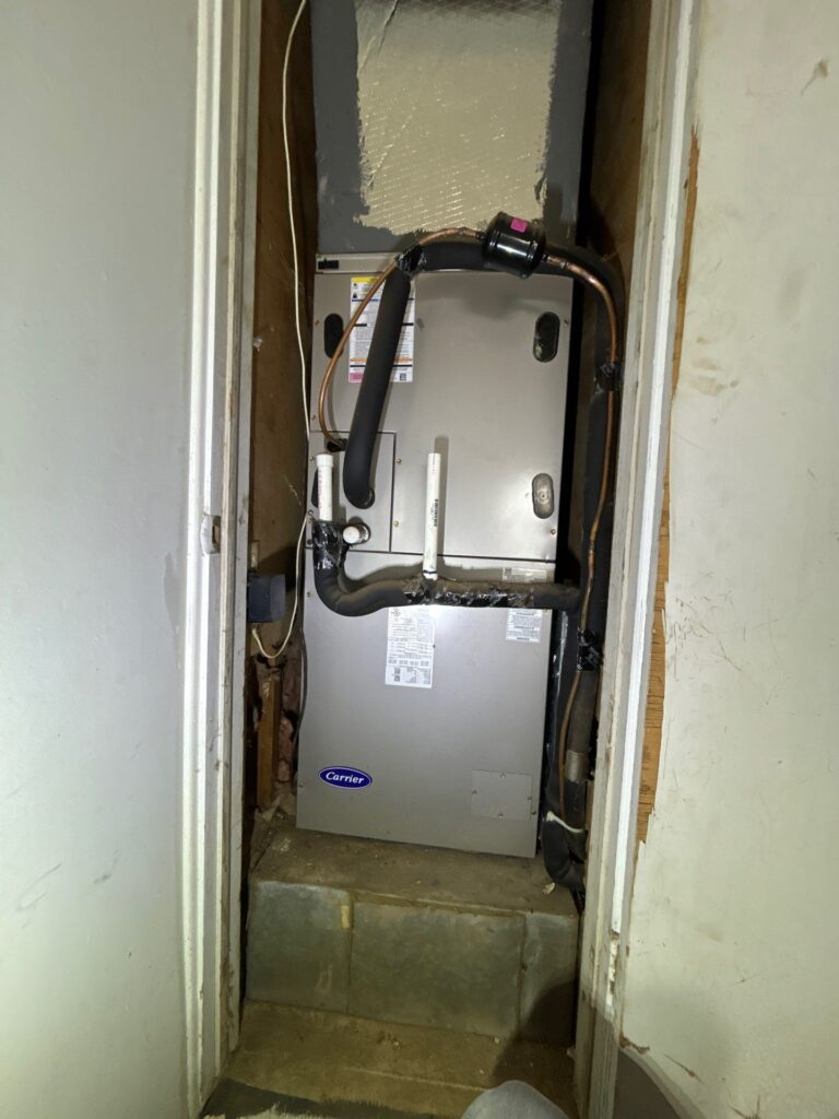 Gas furnace installation in Kingfisher