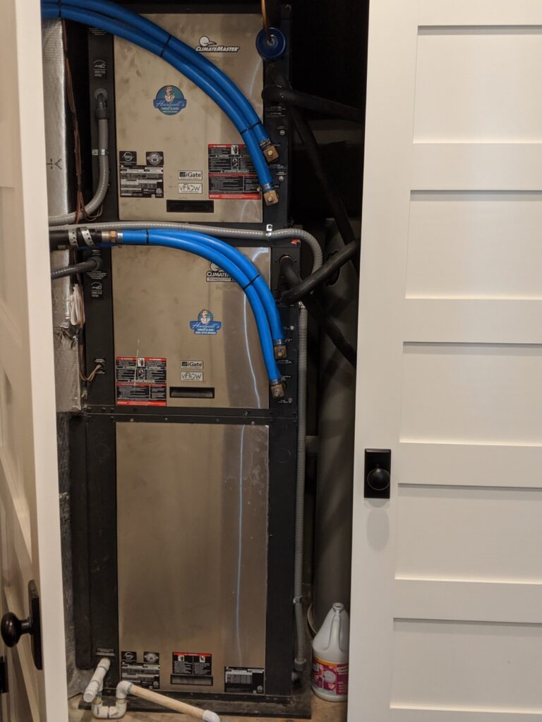 Geothermal heat pump installation by Hartzell's Heat and Air