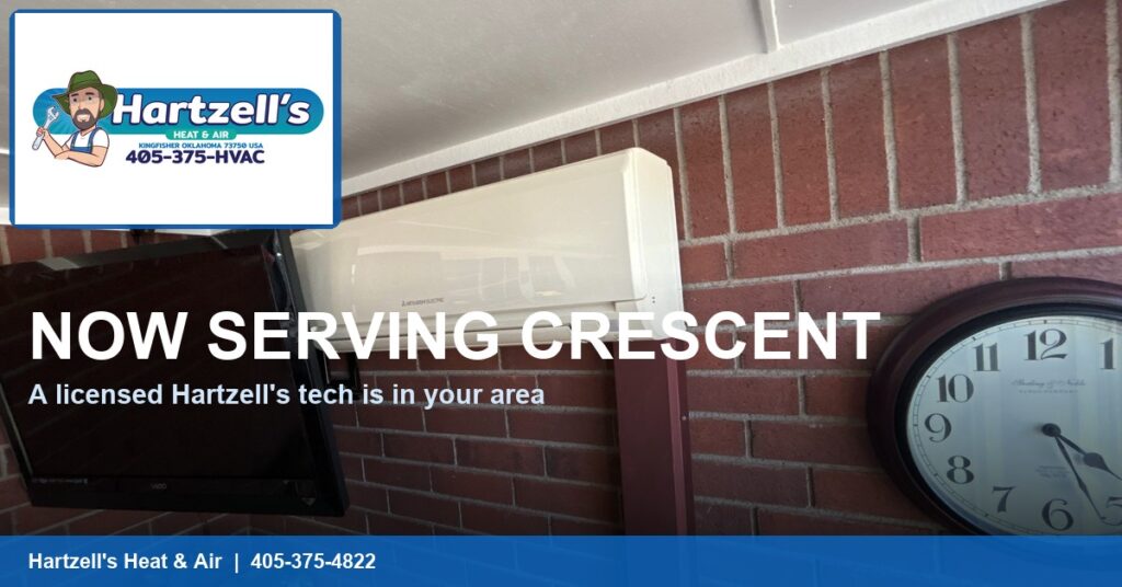 Hartzell's Heat and Air job in Crescent, Oklahoma