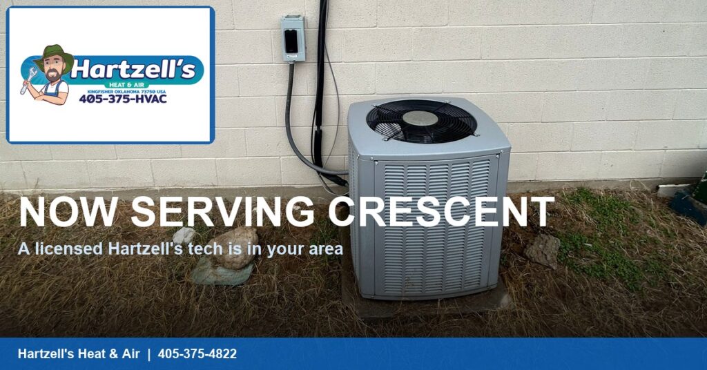 Hartzell's Heat and Air job in Crescent, Oklahoma