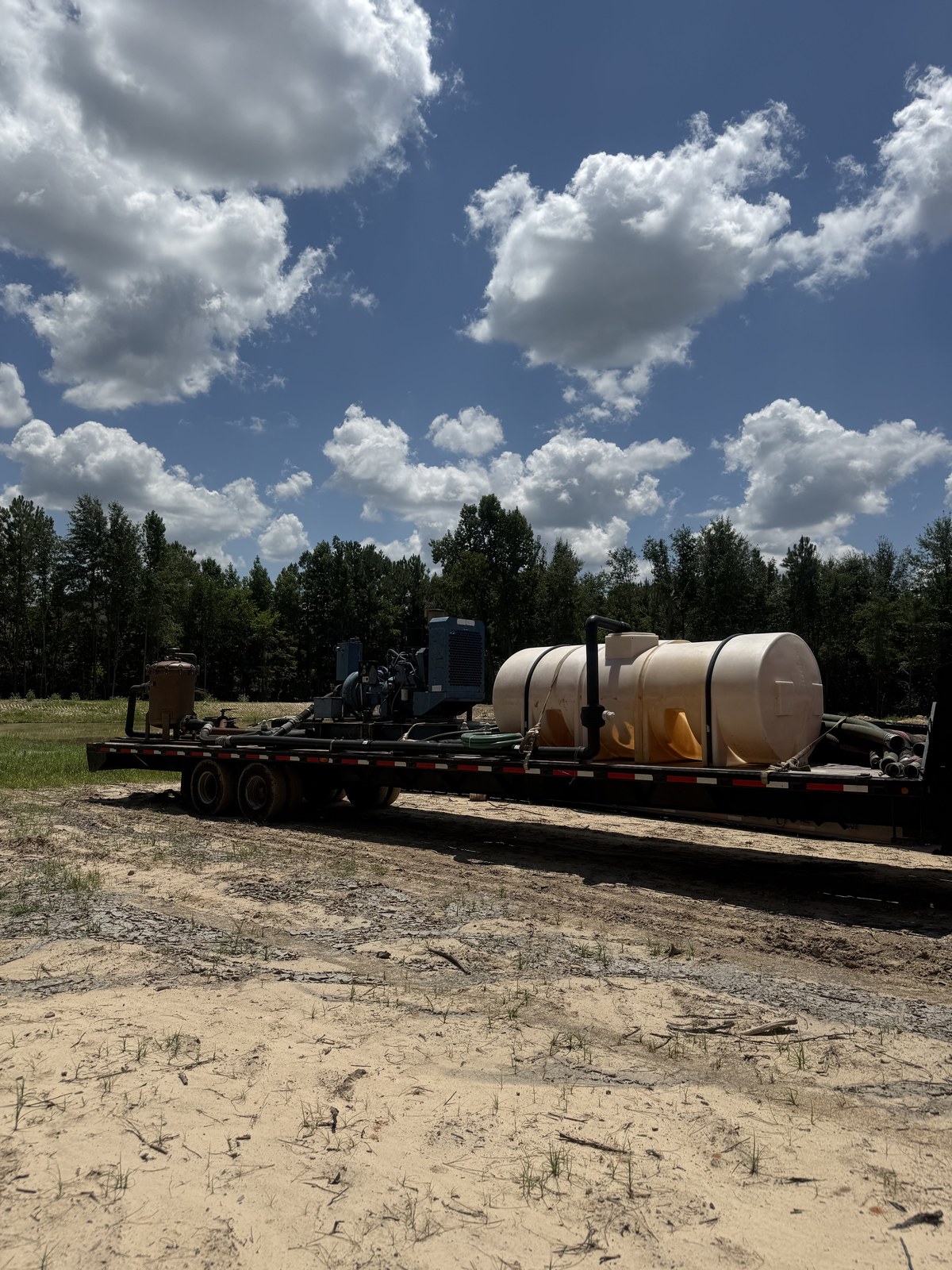 Geothermal drilling equipment and vertical bore site work.