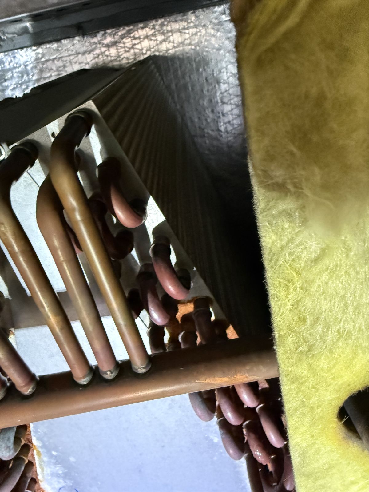 Indoor evaporator coil, AC repair in Edmond, OK