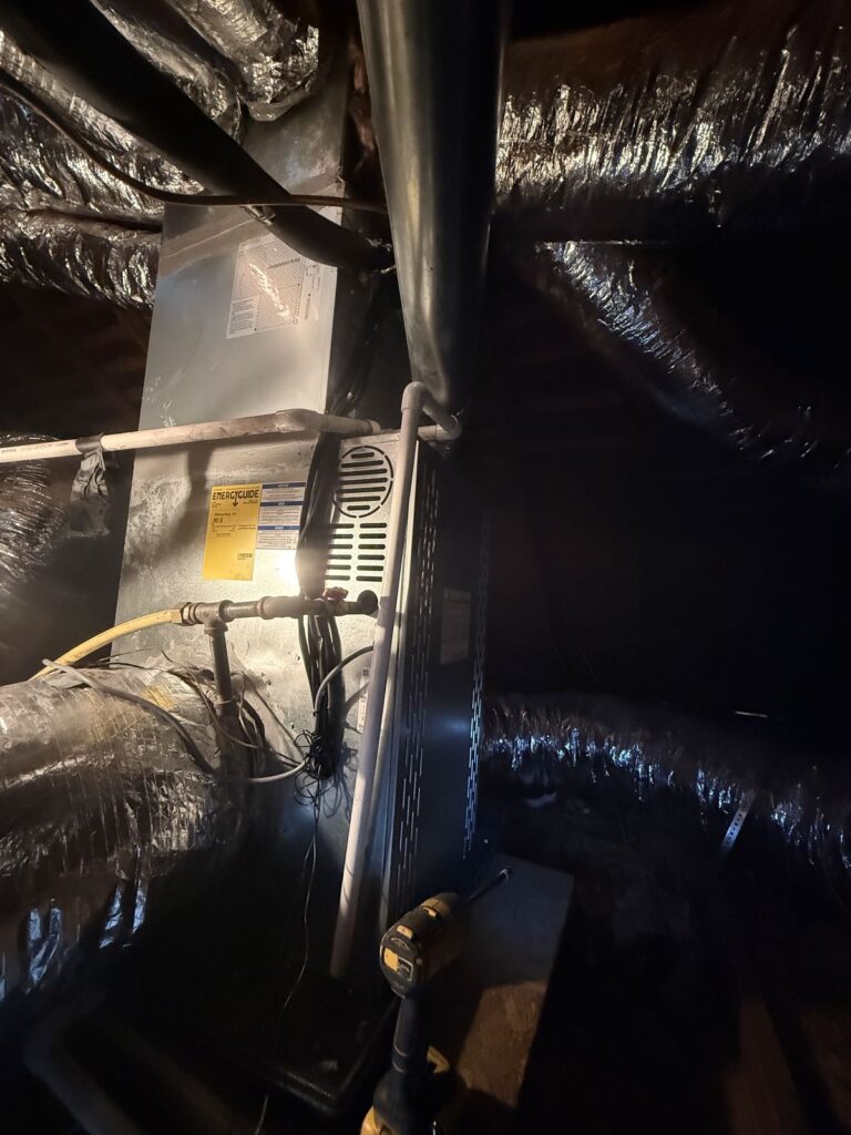 Furnace in an attic in Kingfisher
