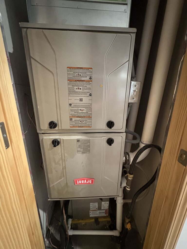 Gas furnace in a closet in Kingfisher