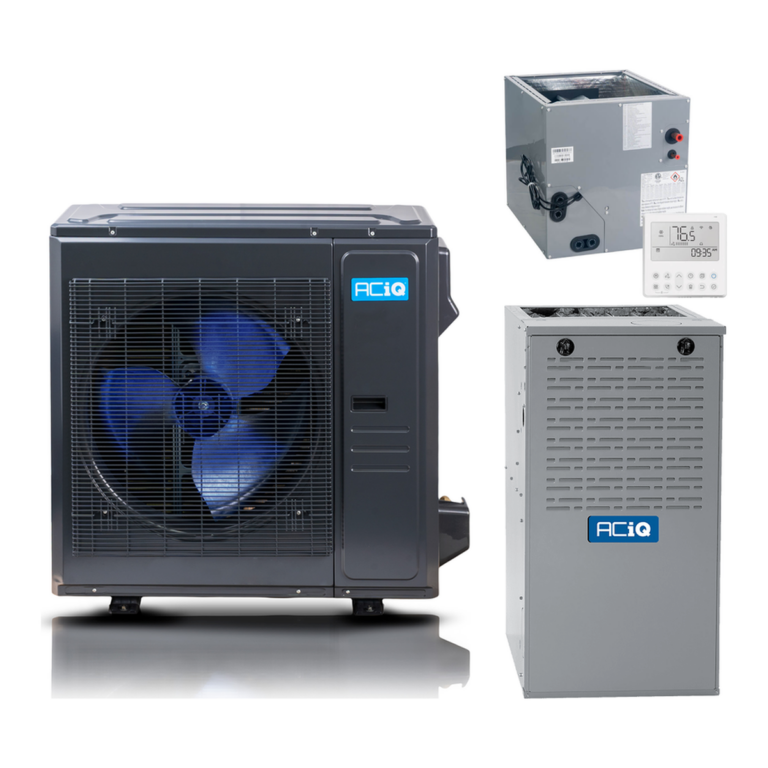 ACiQ air conditioner, furnace and matched coil (manufacturer photos)