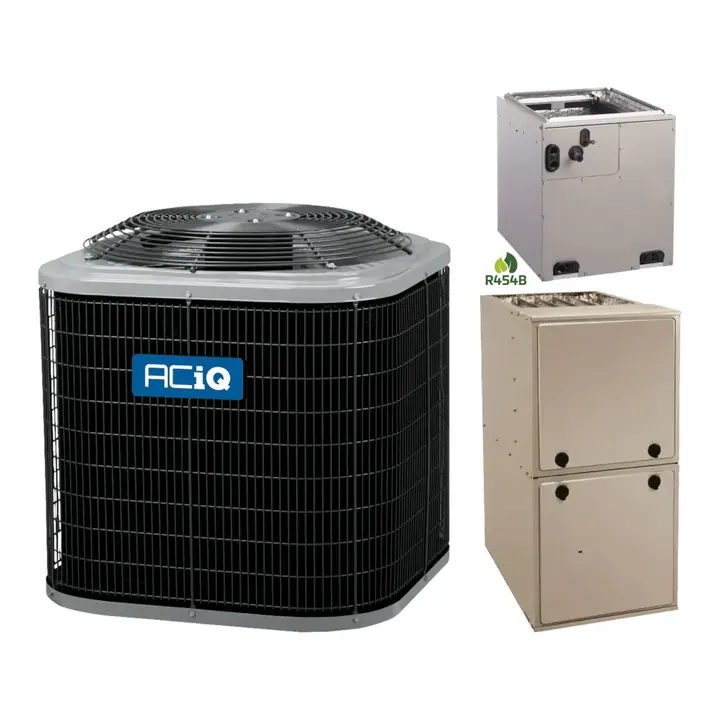 ACiQ air conditioner, furnace and matched coil (manufacturer photos)
