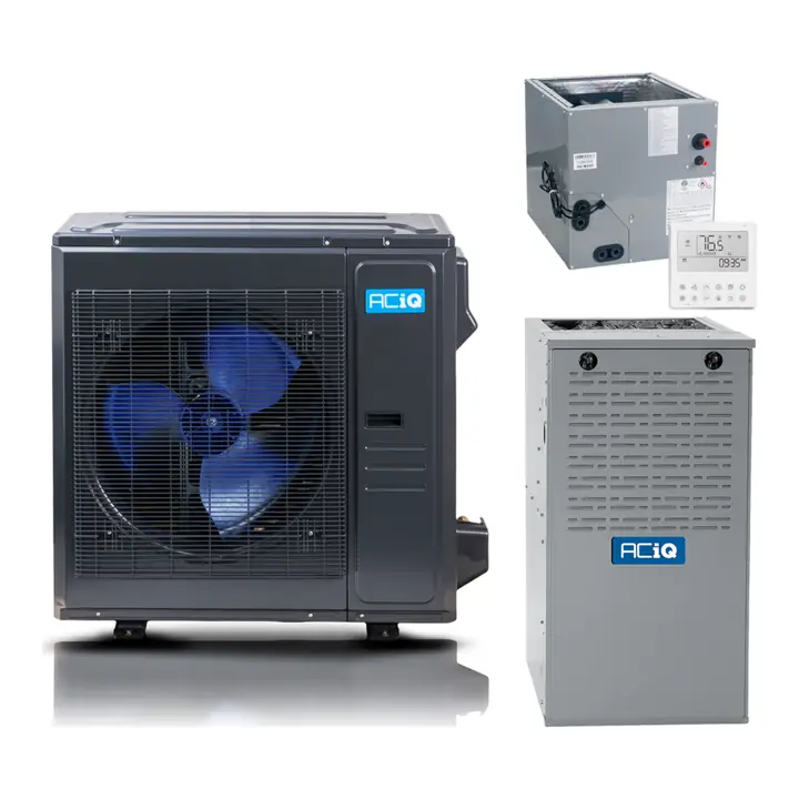 ACiQ air conditioner, furnace and matched coil (manufacturer photos)