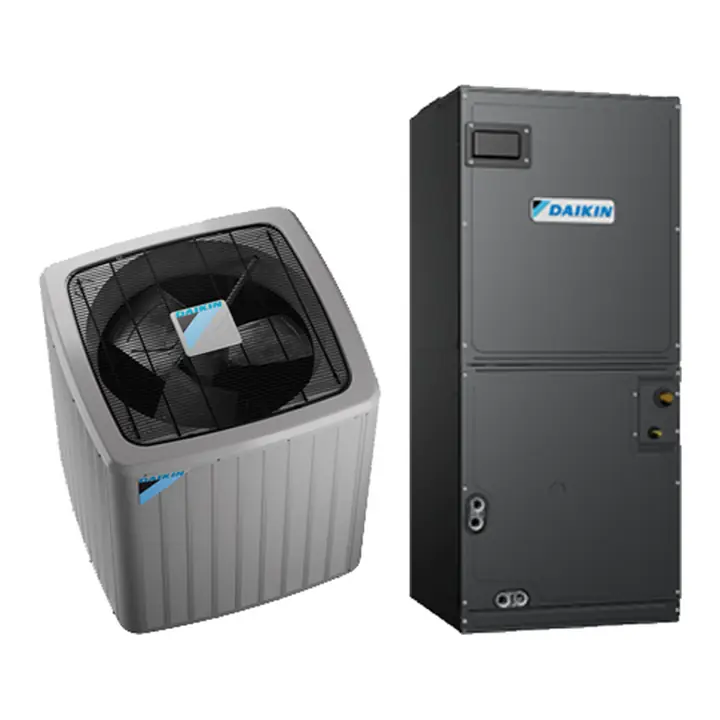 Daikin heat pump with matched air handler (manufacturer photos)