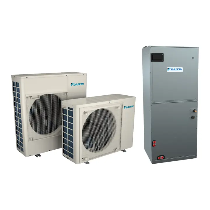 Daikin heat pump with matched air handler (manufacturer photos)