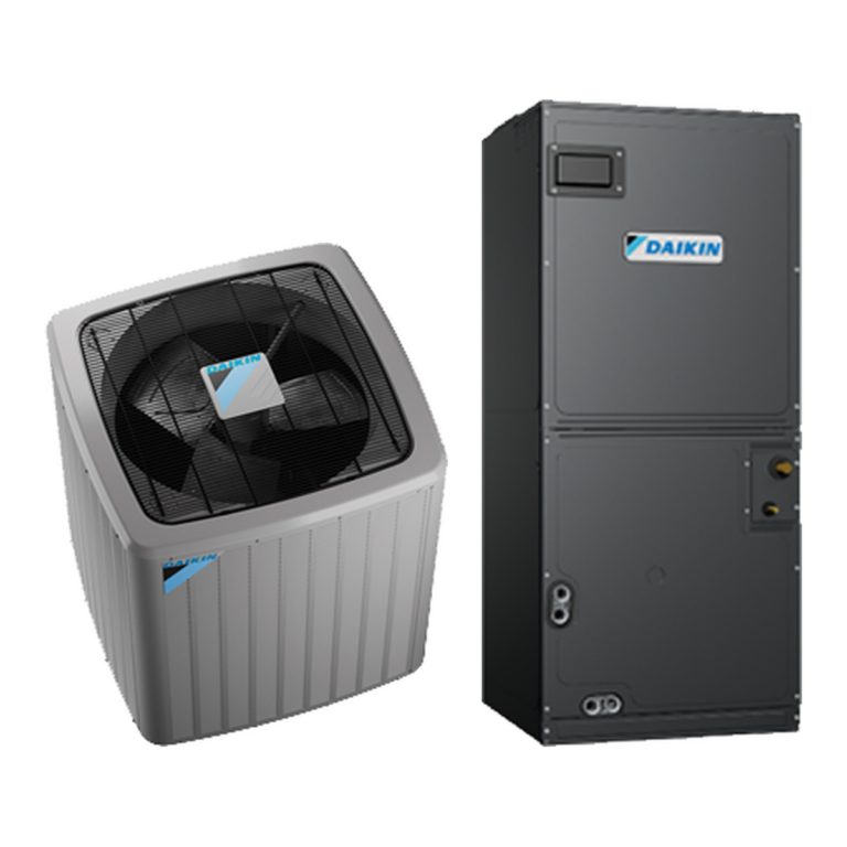 Daikin heat pump with matched air handler (manufacturer photos)